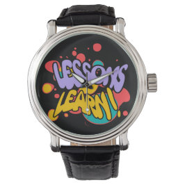 MEN'S PAINT SPLASH LESSONS LEARN SILVER EWATCH  腕時計