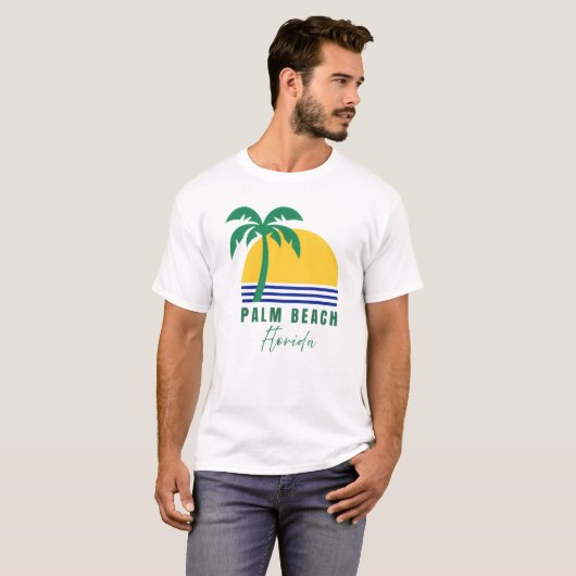Men's Palm Beach Florida T-Shirt Tシャツ (正面フル)