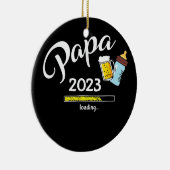 Mens Papa 2023ベビー牛乳とビールを早く～に入れる セラミックオーナメント (右)