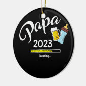 Mens Papa 2023ベビー牛乳とビールを早く～に入れる セラミックオーナメント (左)