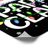 Mens Papa Claus Christmas Lights Long Sleeve  ポスター (角)