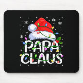Mens Papa Claus Christmas Lights Long Sleeve  マウスパッド (正面)