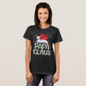 Mens Papa Claus Christmas Lights Long Sleeve  Tシャツ (正面フル)