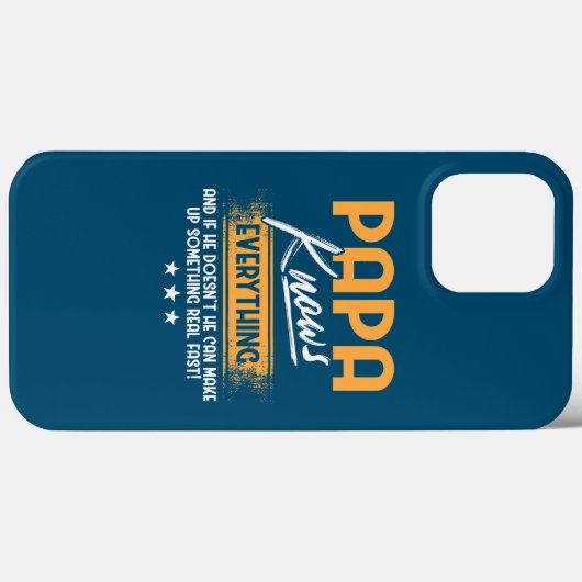 Mens Papa Knows Everything Funny Father's Day Case-Mate iPhoneケース (裏面 (横))