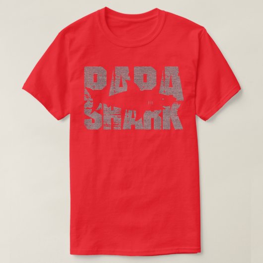 Mens Papa SharkFunny Shark Tシャツ (デザイン正面)