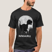 Mens Papasaurus Daddy Father 1 Tシャツ (正面)