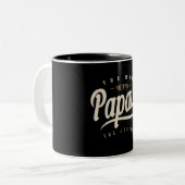 Mens Papaw The Man Myth Legend Funny Father's Day ツートーンマグカップ (正面左)