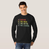 Mens Papaw The Man The Myth The Legend For Father Tシャツ (正面フル)