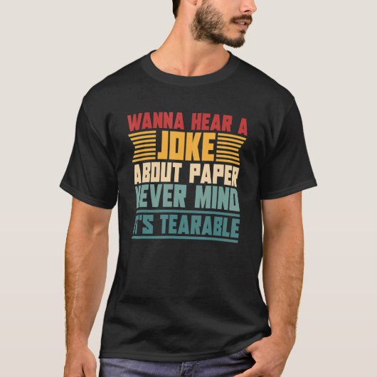 Mens Paper Tearable Dad Jokes  One Liner Father Da Tシャツ (正面)