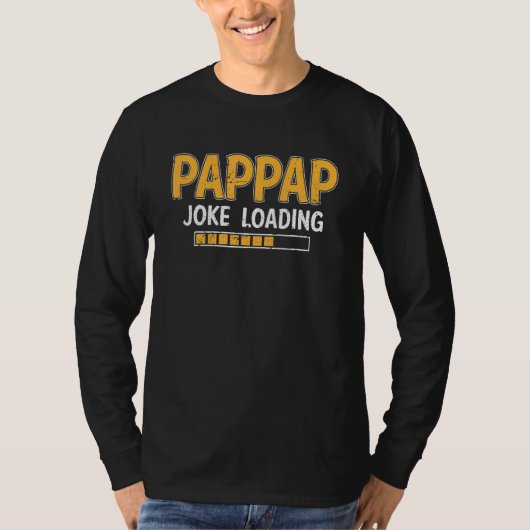 Mens Pappapジョーク読み込みPlease Wait Umous Daddy F Tシャツ (正面)