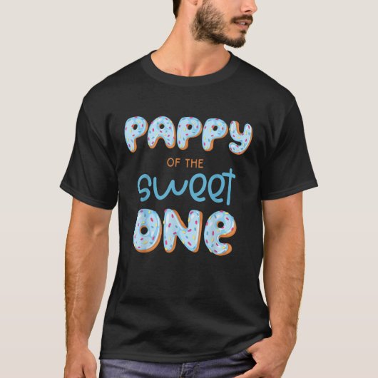 Mens Pappy of the Sweet One Donut Boy第1誕生日 Tシャツ (正面)
