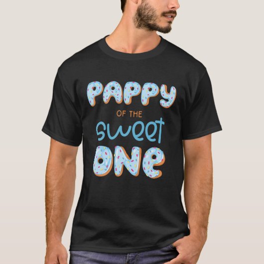 Mens Pappy of the Sweet One Donut Boy第1誕生日 Tシャツ (正面)