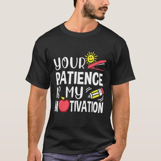 Mens  Paraprofessional Patience My Motivation Para Tシャツ (正面)