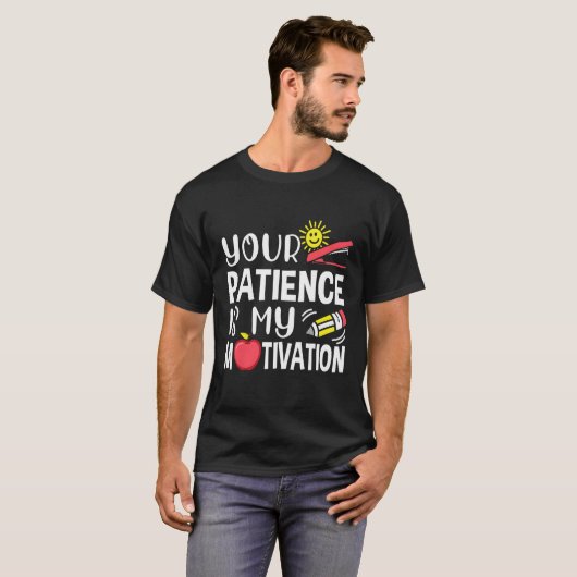 Mens Paraprofessional Patience My Motivation Para Tシャツ (正面フル)