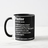 Mens Pastor Funny Definition Funny Pastor Noun マグカップ (左)