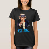 Mens Patriotic Uncle Sam 4th Of July Independence  Tシャツ (正面)