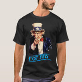 Mens Patriotic Uncle Sam 4th Of July Independence  Tシャツ (正面)