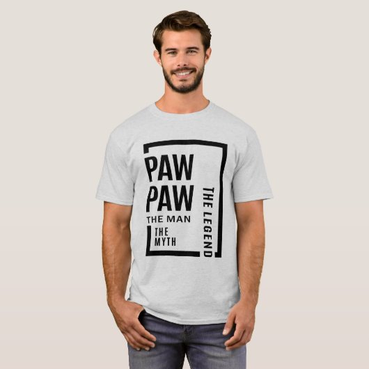 Mens Pawpaw男の神話の伝説のギフト Tシャツ (正面フル)