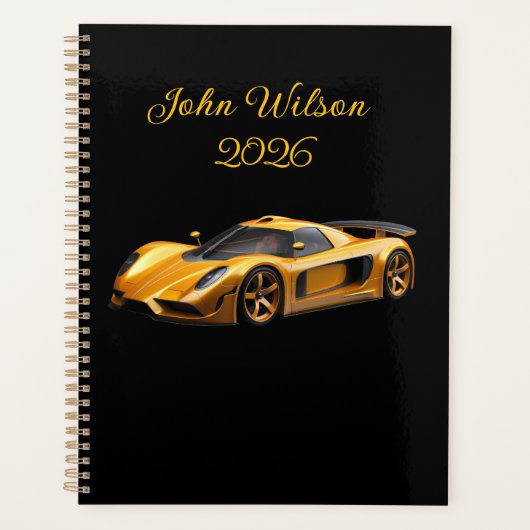 Men's Personalised 2026 Planner プランナー手帳 (正面)