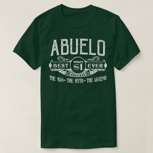 Mens Personalized Abuelo Best No  Tシャツ (デザイン正面)