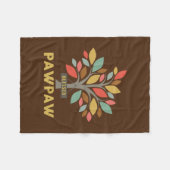 Mens Personalized Blessed Pawpaw Tree Father's フリースブランケット (正面(横))