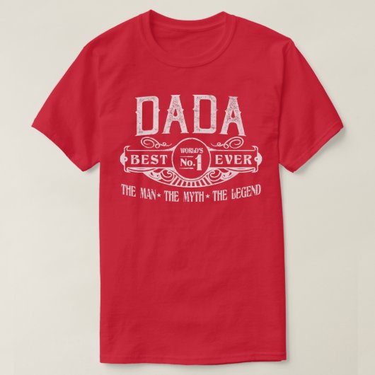 Mens Personalized Dada Best No  Tシャツ (デザイン正面)