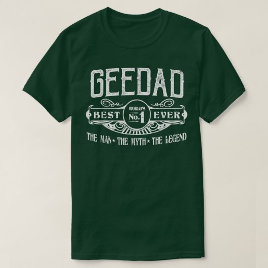 Mens Personalized Geedad Best No Tシャツ (デザイン正面)