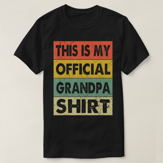 Mens Ph This Is My Official Grandpa  Pregnancy Ann Tシャツ (デザイン正面)