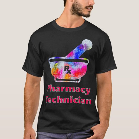 Mens Pharmacy Mortal Pesle RX Pharmacy Tech Tシャツ (正面)