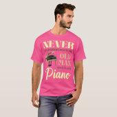 Mens Pianist Retired Piano Player Musician Retirem Tシャツ (正面フル)