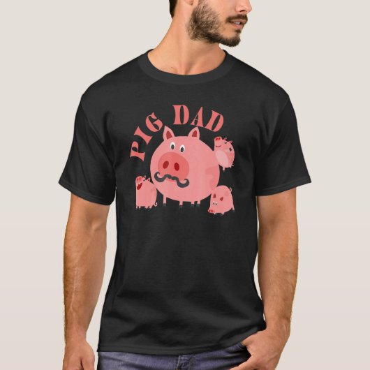 Mens Pig Dad Boys Farm Animal, Cute Pig Lover Farm Tシャツ (正面)