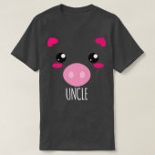 Mens Pig Face Kawaii Halloween Costume For Uncle F Tシャツ (デザイン正面)