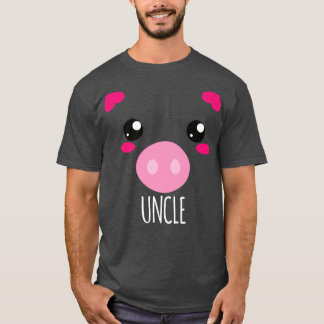Mens Pig Face Kawaii Halloween Costume For Uncle F Tシャツ