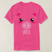 Mens Pig Face Kawaii Halloween Costume For Uncle F Tシャツ (デザイン正面)