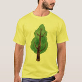 Men's Pine Tree Graphic Yellow T-Shirt - Nature Lo Tシャツ (正面)