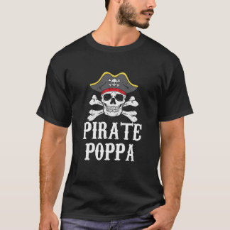 Mens Pirate Poppa Father Matching Family Halloween Tシャツ