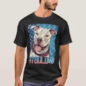 Mens Pit bull pitbul Dad For Men Tシャツ (正面)