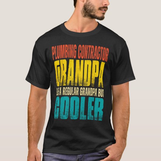 Mens Plumbing Contractor Grandpa  Like a Grandpa b Tシャツ (正面)