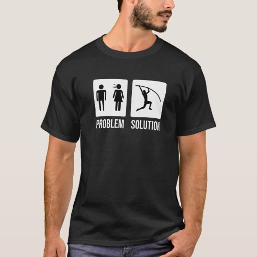 Mens Pole Vault Vaulter Jump Problem Solution   Tシャツ (正面)