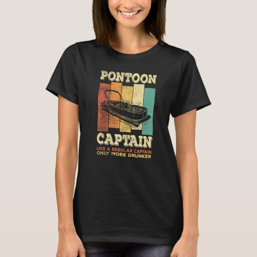 Mens PONTOON BOAT CAPTAIN  like a regular Captain  Tシャツ (正面)