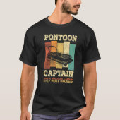 Mens PONTOON BOAT CAPTAIN  like a regular Captain  Tシャツ (正面)