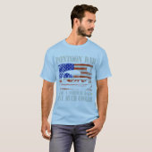 Mens Pontoon Dad Boating American Flag 4Th Of July Tシャツ (正面フル)