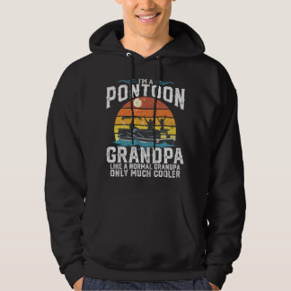Mens Pontoon Grandpa Captain Retro Funny Boating F パーカ