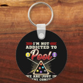 Mens Pool Player 8 Ball Billiards Shooting Pool キーホルダー (正面)