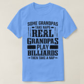 Mens Pool Player Real Grandpas Play Billiards Seni Tシャツ (デザイン正面)