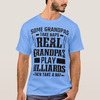 Mens Pool Player Real Grandpas Play Billiards Seni Tシャツ