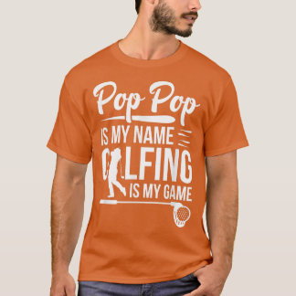 Mens Pop Pop Is My Name Golfing Is My Game Golfer  Tシャツ
