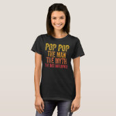 Mens Pop Pop The Man The Myth The Bad Influence Fa Tシャツ (正面フル)