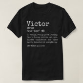 Mens Prank First Name Dictionary Meaning おもしろい Vic Tシャツ (デザイン正面)