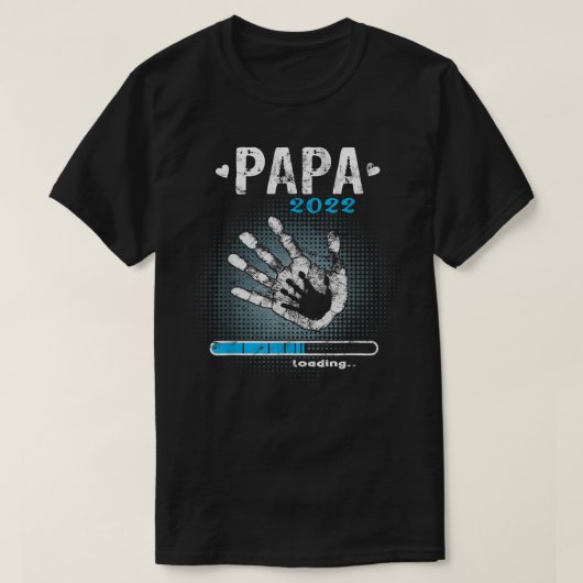 Mens Pregnancy Announcement Boy 2022 Papa Loading  Tシャツ (デザイン正面)
